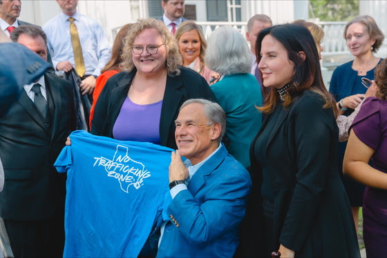 Governor Abbott Signs Anti-Human Trafficking Bills Into Law At Governor’s Mansion