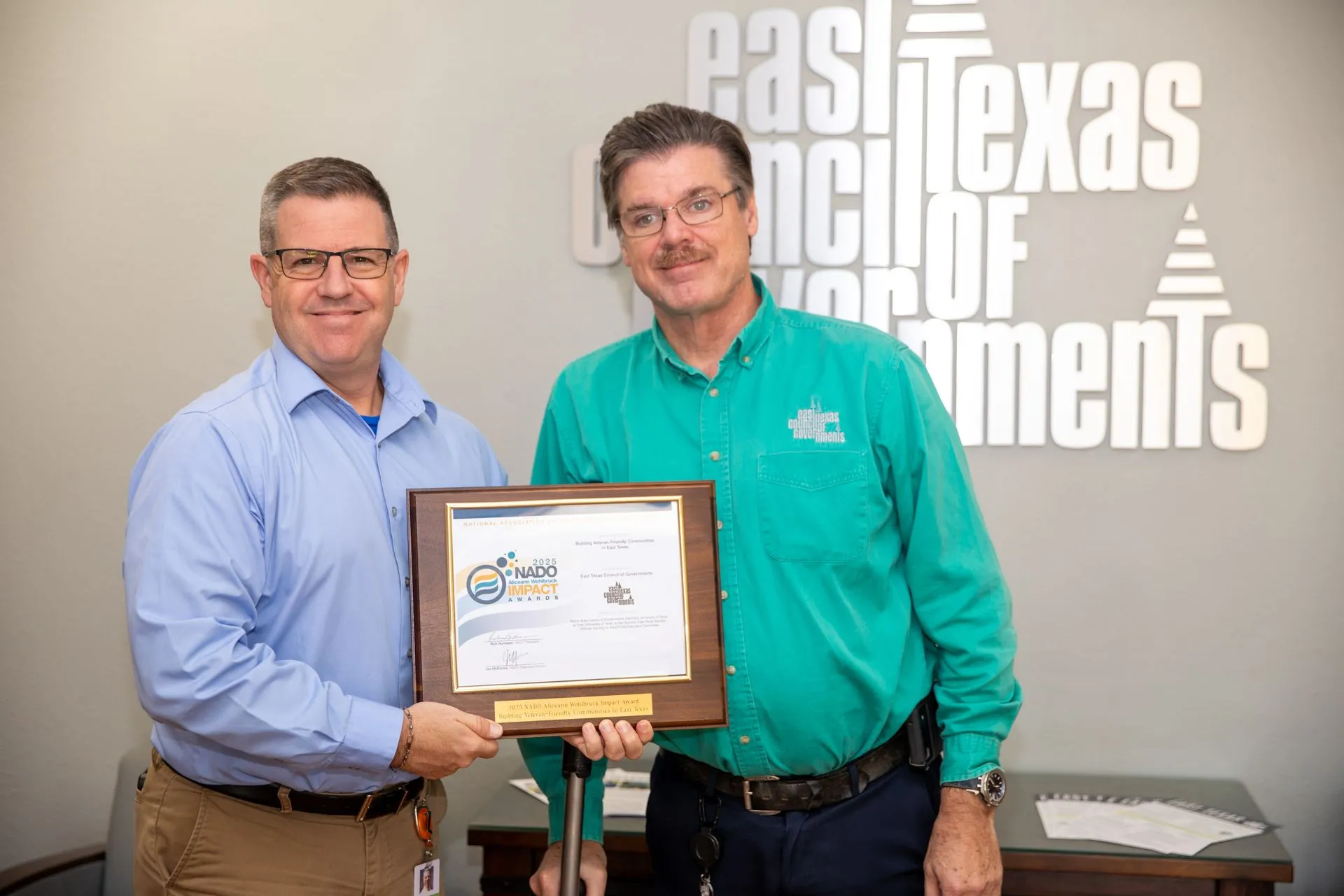 ETCOG Honored with 2025 Impact Award from the National Association of Development Organizations